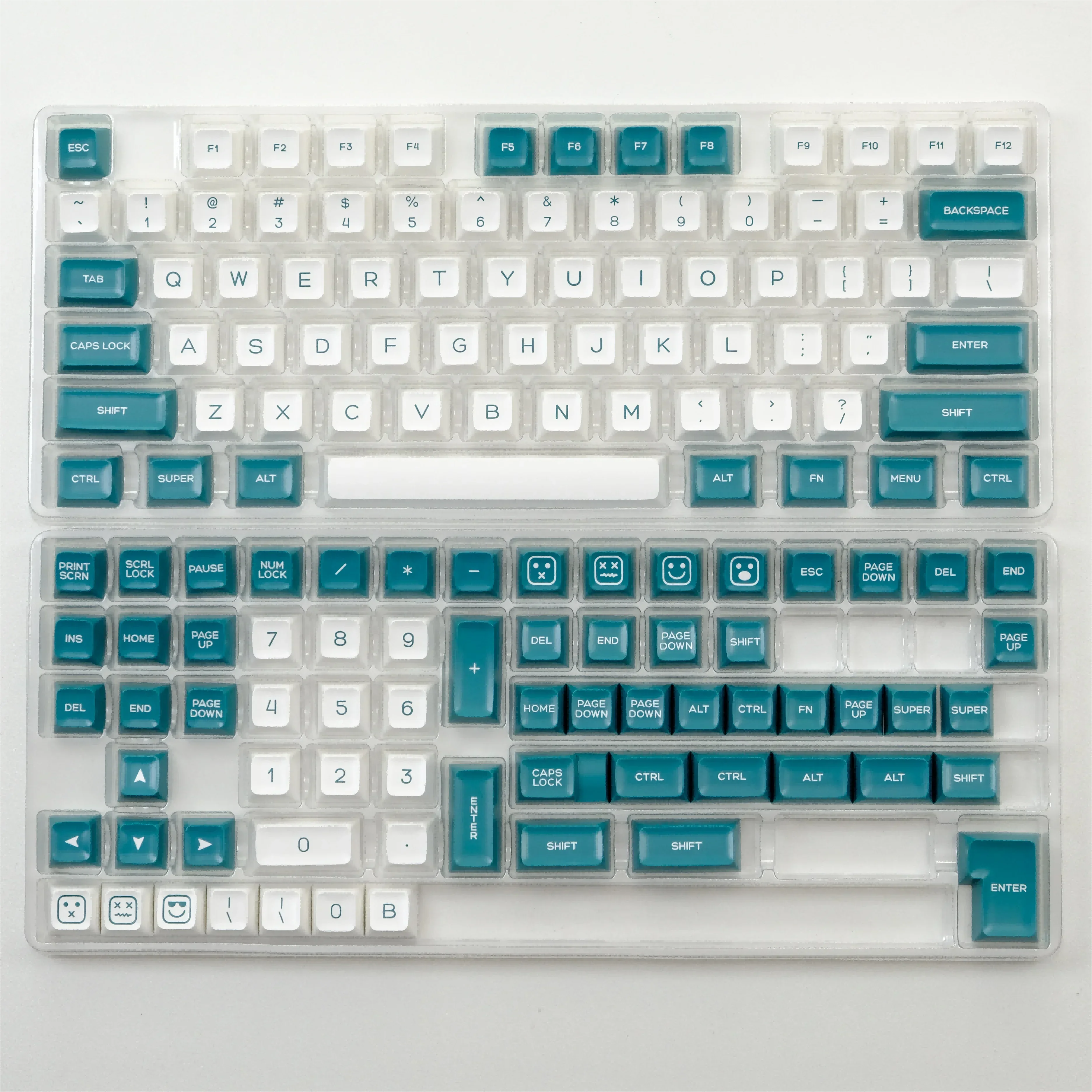 Teclas PBT de dos colores, altura sa, juego completo de teclas de moldeo por inyección de dos colores GMK75/87/98