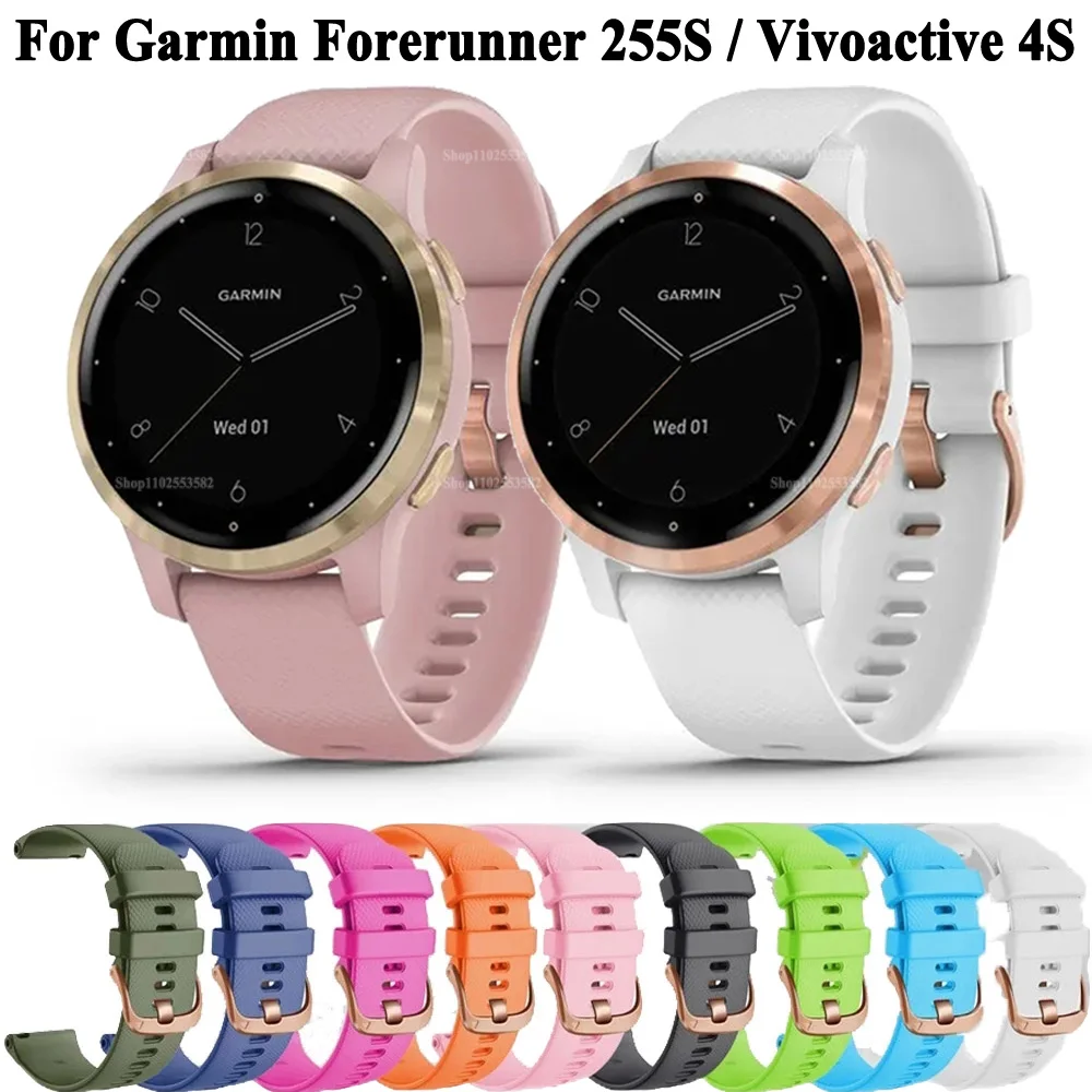 Für Garmin Vivoactive 4S Strap Venu 2S Vivomove 3S Forerunner 255S Musik Aktive S Armband Silikon smart Uhr Band Armband