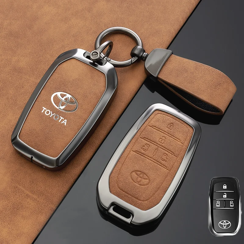 For Toyota Tacoma Fortuner Corolla Venza Grand Highlander RAV4 XSE Prime Land Cruiser Hilux 2023 2024 Car Key Fob Cover Case