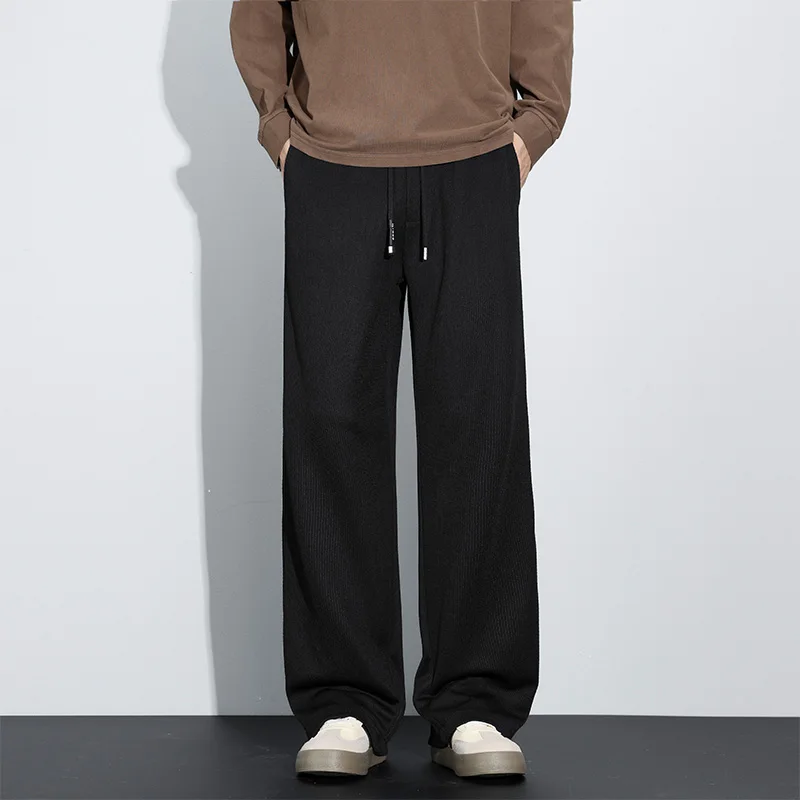

Fall and Winter 2025 New Style Simple and Versatile Thick Warm Comfortable Soft Full Elastic Drawstring Waist Casual Pants