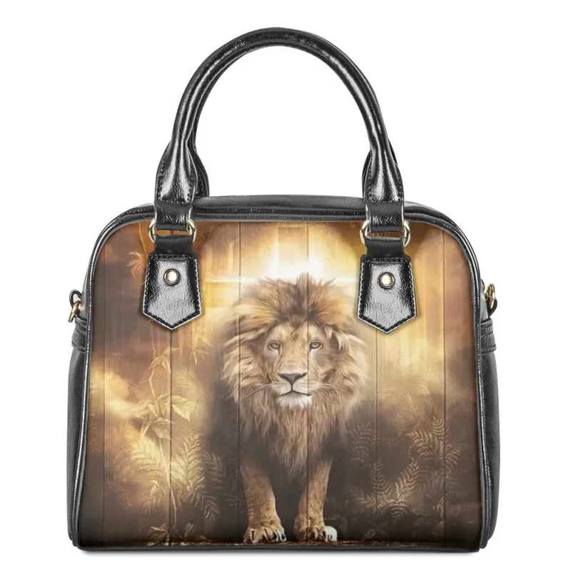 Personalizzato Lions Print borsa da donna borse a tracolla moda Laides PU spalla Bolsos De Mujer Dropshipping all'ingrosso