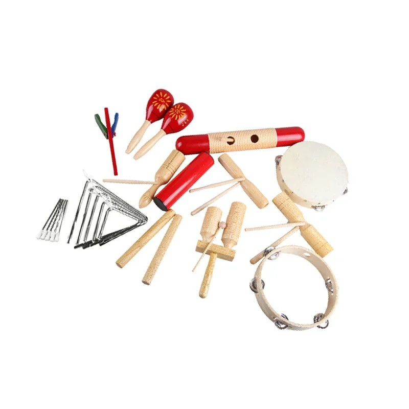 Professional Company Custom Music Toy Kit Toddler Musical Instruments Set With Xylophone Kids Wooden Toy Percussion Set