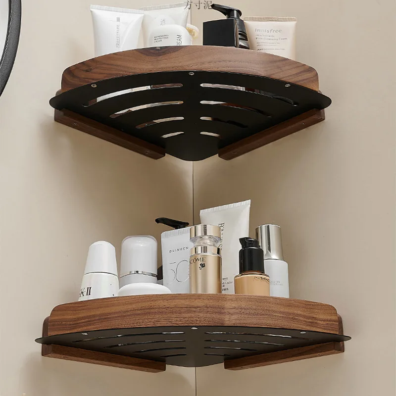 

Suitable forLog bathroom rack toilet toilet wall toilet multi-layer shower gel storage rack fan tripod