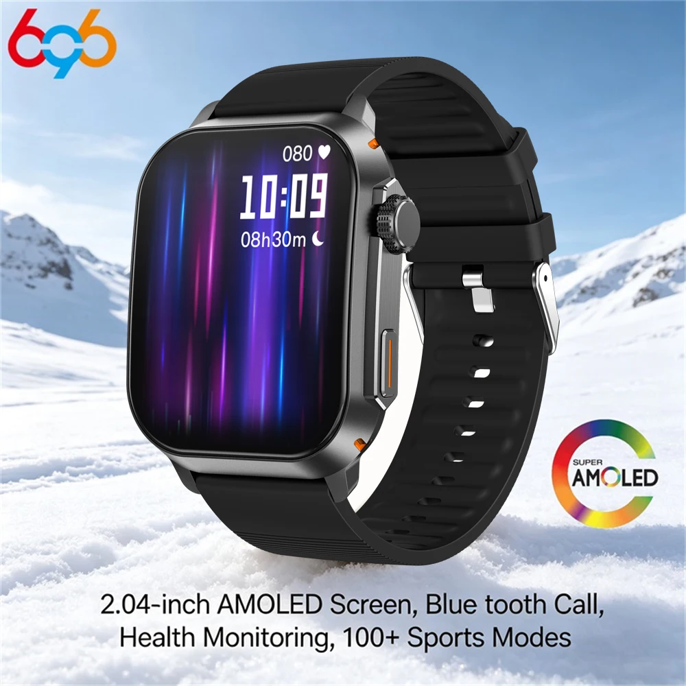 

New AMOLED Screen Men Women Blue Tooth Call Smart Watch Heart Rate Sleep Health Bracelet Sports Fitness Waterproof Smartwatch