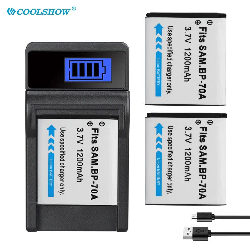 بطارية الكاميرا BP-70A لسامسونج AQ100 ES65 ES67 ES70 ES71 ES73 ES74 BP 70A EA-BP70A IA-BP70A بطاريات 1200mAh