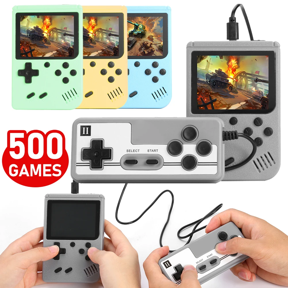 Portable Retro Mini Video Game Console 8-Bit Handheld Game Player Built-in 500 games AV Out Game Console Gameboy videojuego