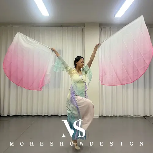 Banderas de danza cristiana, accesorios de baile de 140x96cm, pancartas de baile, rendimiento de iglesia, opciones de Color degradado con palos