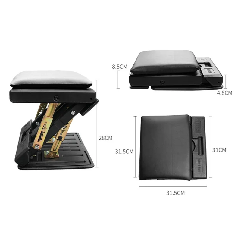 مسند قدم قابل للتعديل 4 مستويات ارتفاع وسادة قابلة للإزالة تصميم مريح سيارة عالمية مكتب المنزل السفر المحمولة المضادة للانزلاق مسند القدمين