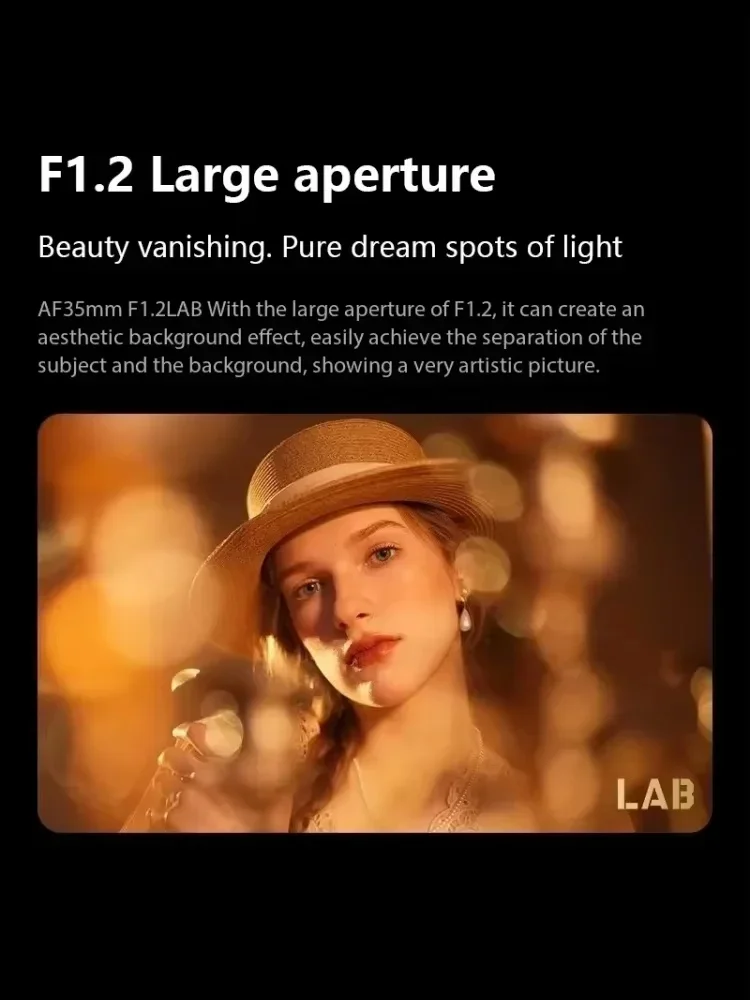 VILTROX AF 35mm F1.2 LAB FE Dual Floating Internal Focus Full Frame Fixed Focus Large Aperture Automatic Lens for Sony E/Z-Mount