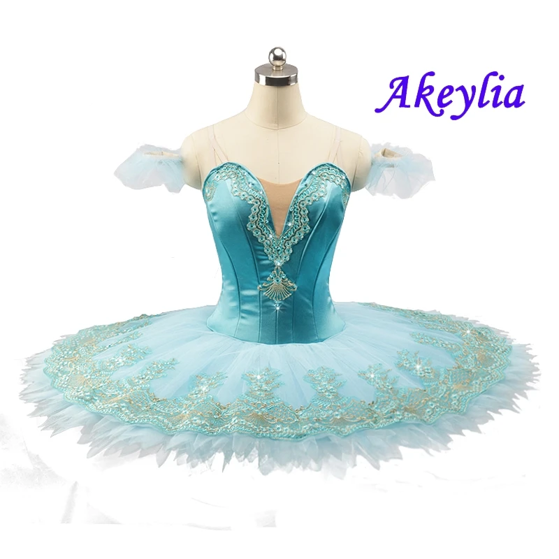 

Ballet Tutu professional pale green ballet dress for girls Paquita Pancake Tutu platter Swan Lake Skirt Child Stage competition