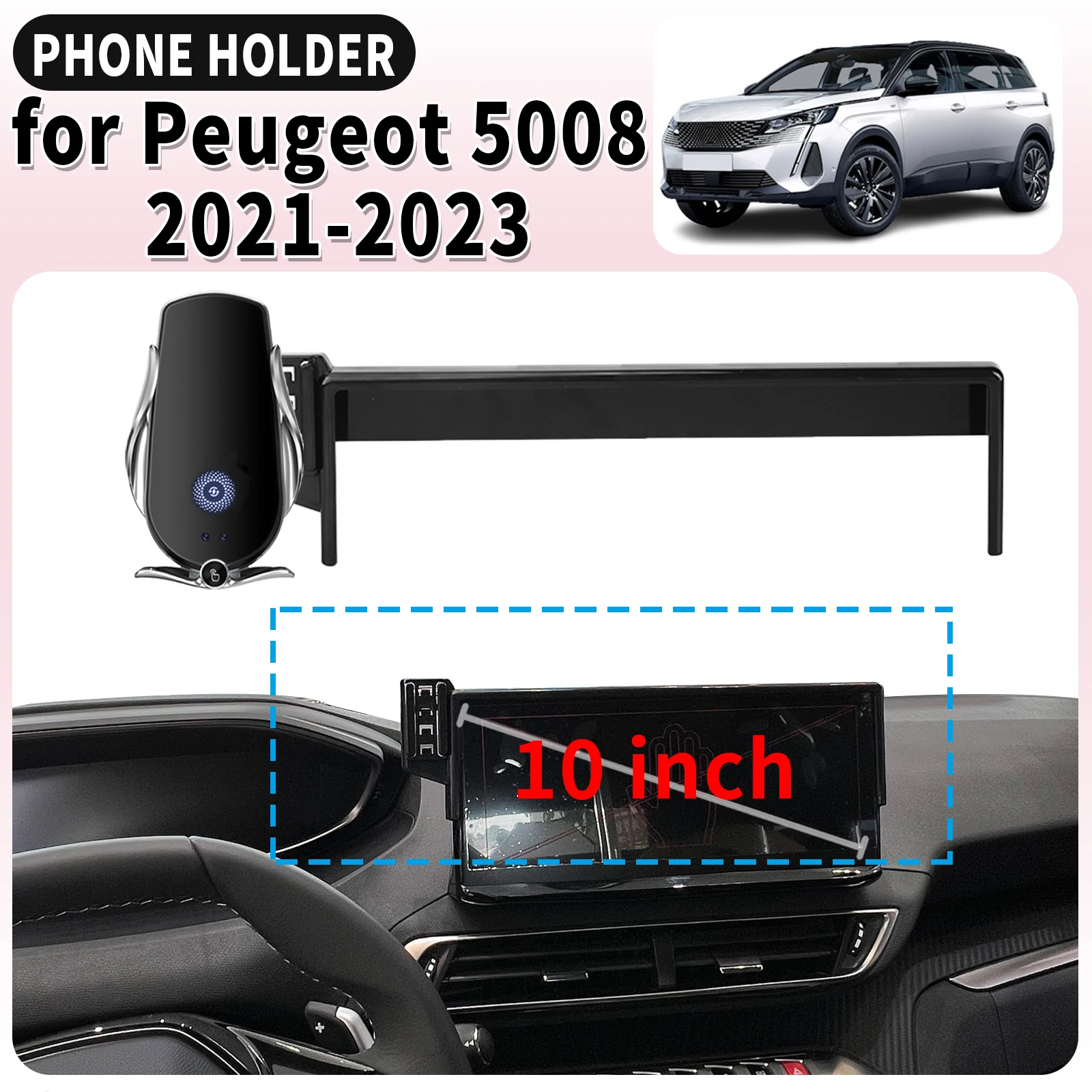 

fit for Peugeot 5008 2021 2022 2023 Screen Base Mount Phone Holder Dedicated Clip-On Navigation Bracket Car​​ accessoires