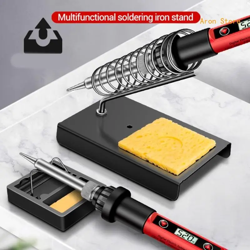 Portable Soldering Iron Stand Spring Holder Support Station Solder Guns Sponge Metal Soldering Station Rework Tools