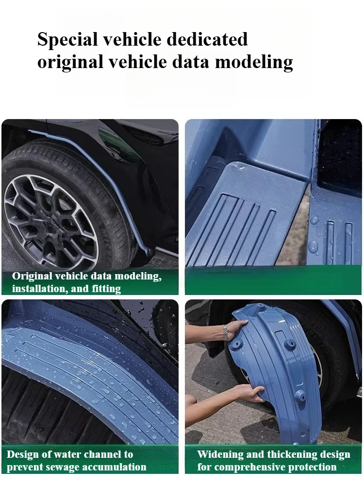 For GWM Tank 700 Hi4-T/Hi4-Z 2026 Car Rear Wheel Inner Lining Mudguard Anti Silt Wear-resistant Widen Fenders Accessories