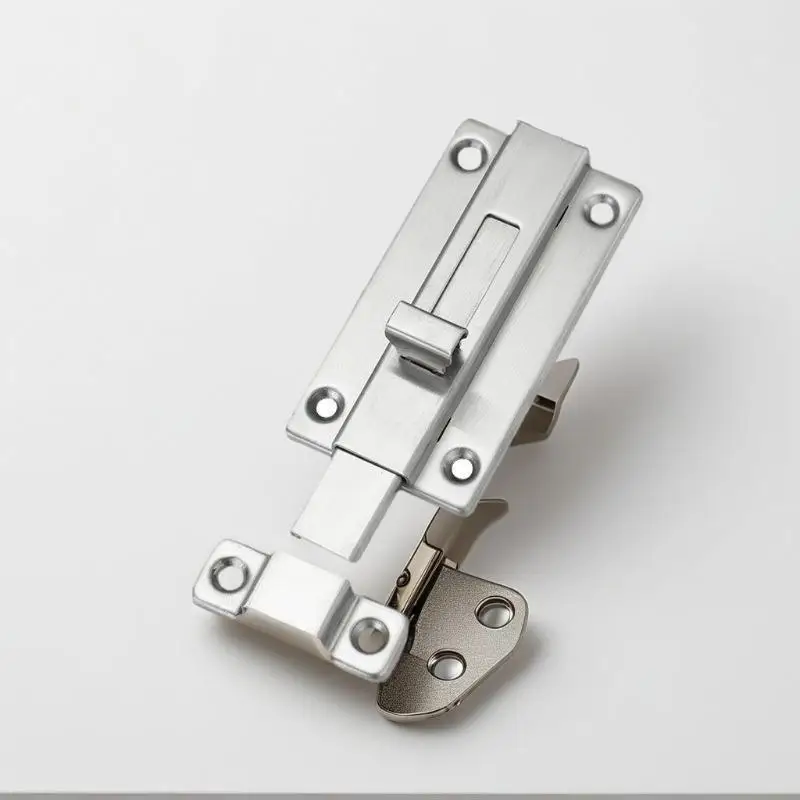 Self-Elastic Latch Security Bolt Latch Anti-theft Spring Latches Stainless Steel Cabinet Hinges Furniture Supplies Hardware