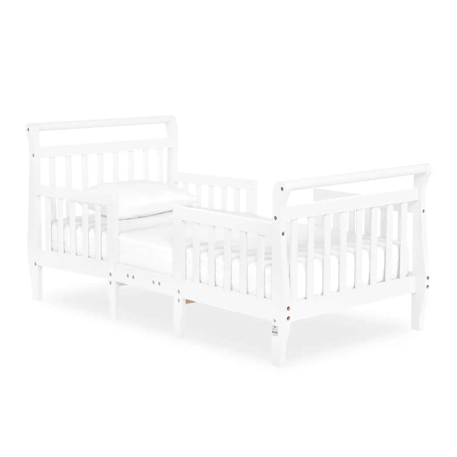 Cama Convertible 3 en 1 para niños pequeños, cama blanca con certificación Jpma y Greenguard Gold, diseño bajo en el suelo, fabricada en Nueva Zelanda