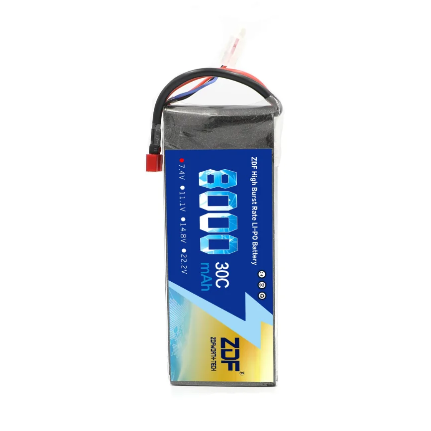 ZDF 2025 Nuovo Arriva di Buona Qualità 7.4V 8000mah 30C Max 60C 2S LiPo Batteria per RC Elicottero Aereo Auto Barca Bateria AKKU Drone