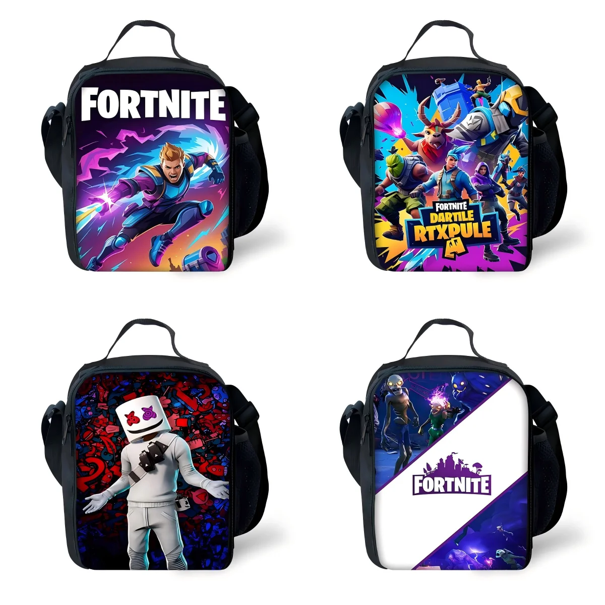 

Classic Game Fortnites Child Insulated Large Capacity Bag for Boy &Girl Student Outdoor Picnic Resuable Thermal Cooler Lunch Box