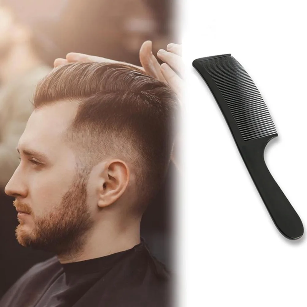 2PCS Durable Curved Design Barber Clipper Comb Round Tooth S-Shaped Handle Hair Cutting Comb Flat Top Comb For Men