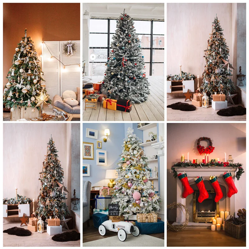 

Nitree Christmas Photography Backdrops Fireplace Party Decor Photographic Backgrounds Photo Studio Photocall JPE-01