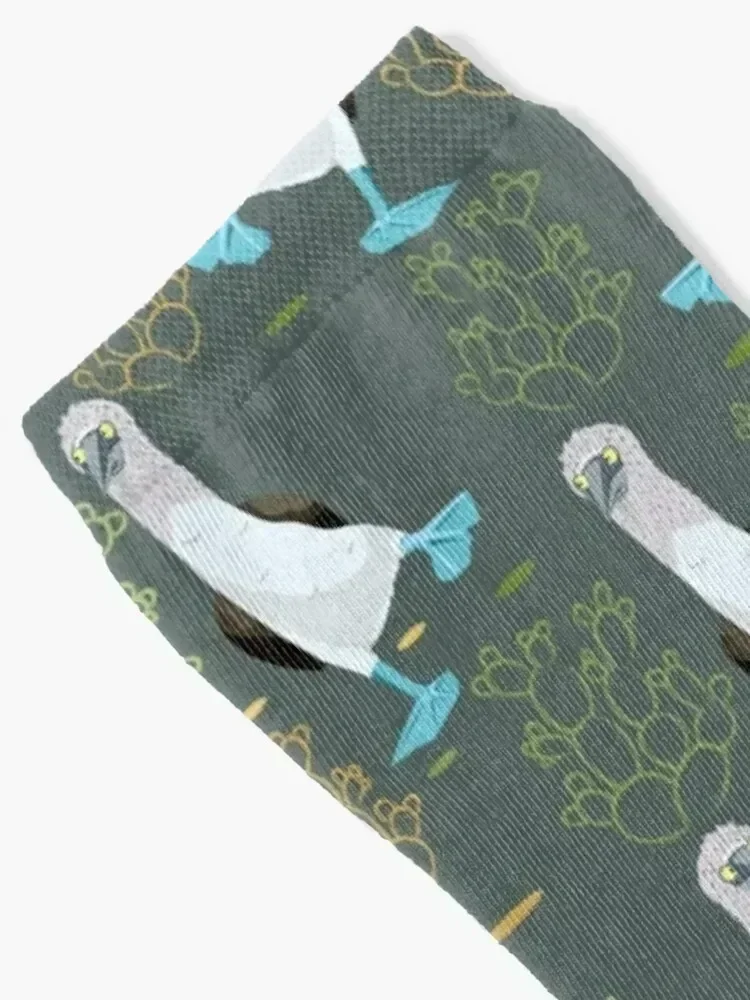 Dancing blue-footed boobies pattern Socks Non-slip valentine gift ideas Women's Socks Men's