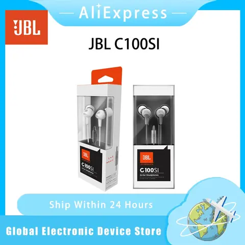 JBL C100SI In-Ear Wired Stereo Headphones for Online Classes, Gaming, with Microphone for Calls, Airy  Laptop Useb Meetings