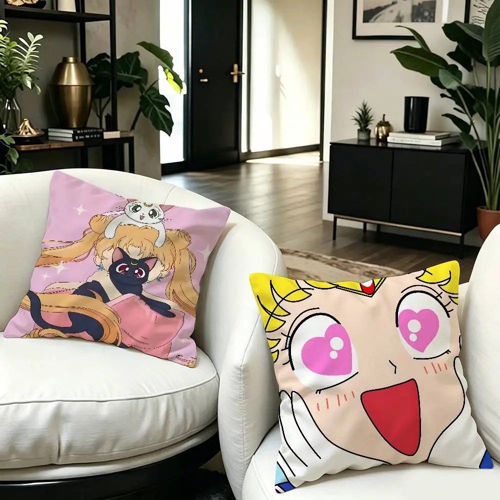S-SAILOR Anime M-MOON Cushion Cover Decorative Pillow Sofa Home Decor case pillow cases