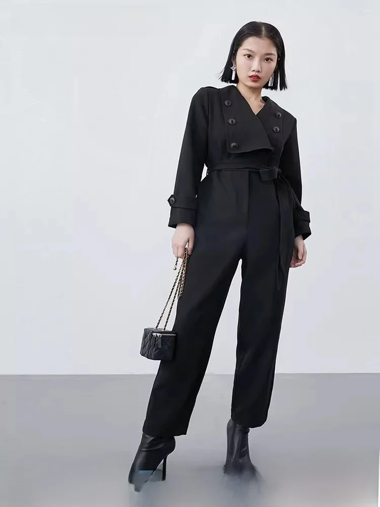   Tuta Intera Primaverile Estiva con Pantaloni a Carota, Tessuto Leggero in Poliestere, Comoda Tuta da Donna per il Lavoro