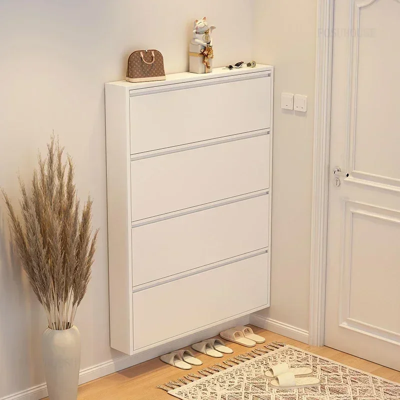 

Fashion Integrated Shoerack for Entrance Simple Flip-top Multi-layer Shoe Cabinets Italian Steel Design Shoe Rack for Corridor