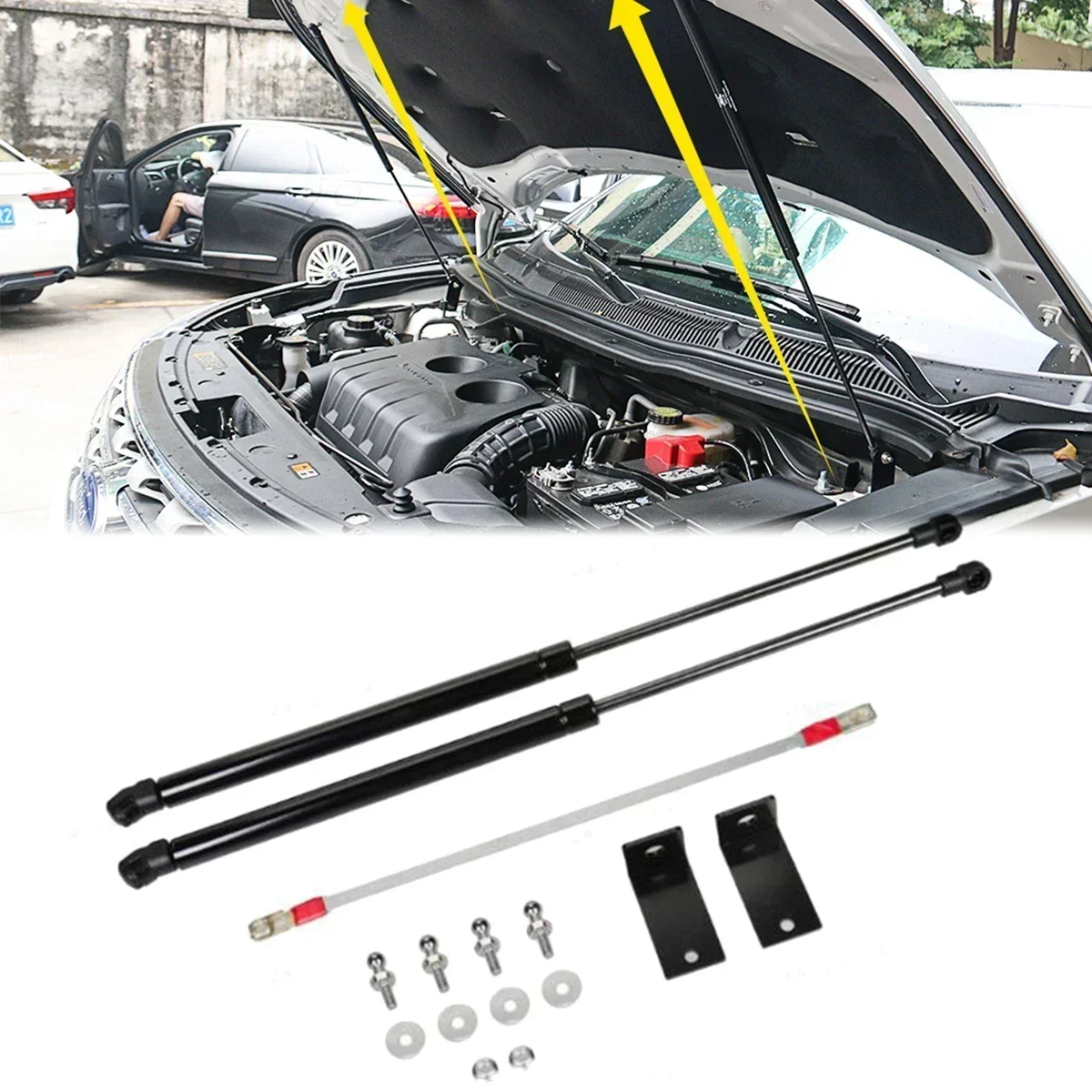 For Ford Explorer 2020  2021 2022 2023 Front Engine Hood Shock Lift Gas Struts Bar Support Spring Hydraulic Rod Car Accessories