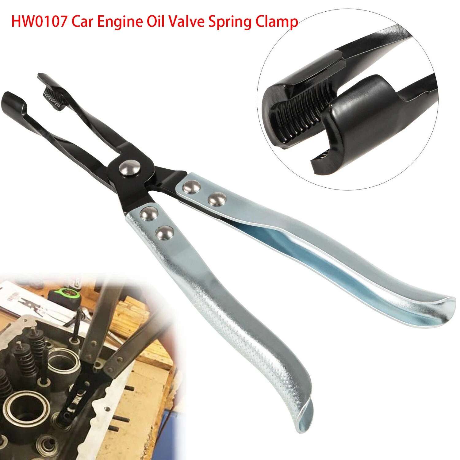 HW0107 Car Engine Oil Valve Spring Clamp Pliers Disassembly Stem Seal Gasket Remover Ferramentas Automotive Tools For Motorcycle