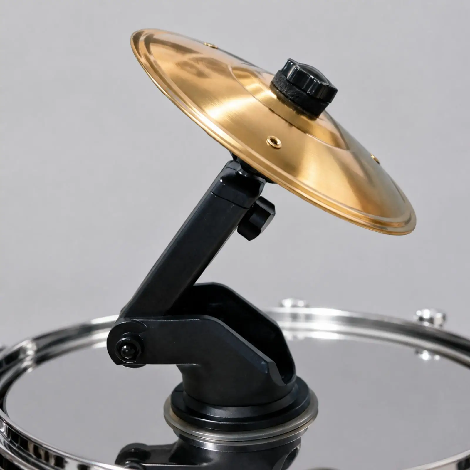 Portable Car Cymbal Holder Suction Cup Mini Drum Pad for Vehicle Window Silent Practice Accessory
