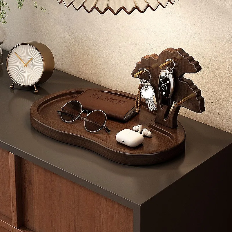 Entrance Key Holder Organizer Desk Storage Box Vanity Cosmetic Necklace Tray Living Room Decor