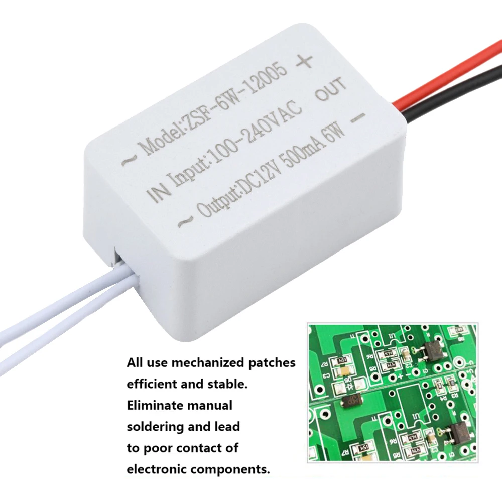 DC 12 В светодиодный драйвер модуля трансформатор освещения 6 Вт 12 Вт 18 Вт 24 Вт 36 Вт 48 Вт 60 Вт для дома светодиодные фонари отражатели осветительные приборы