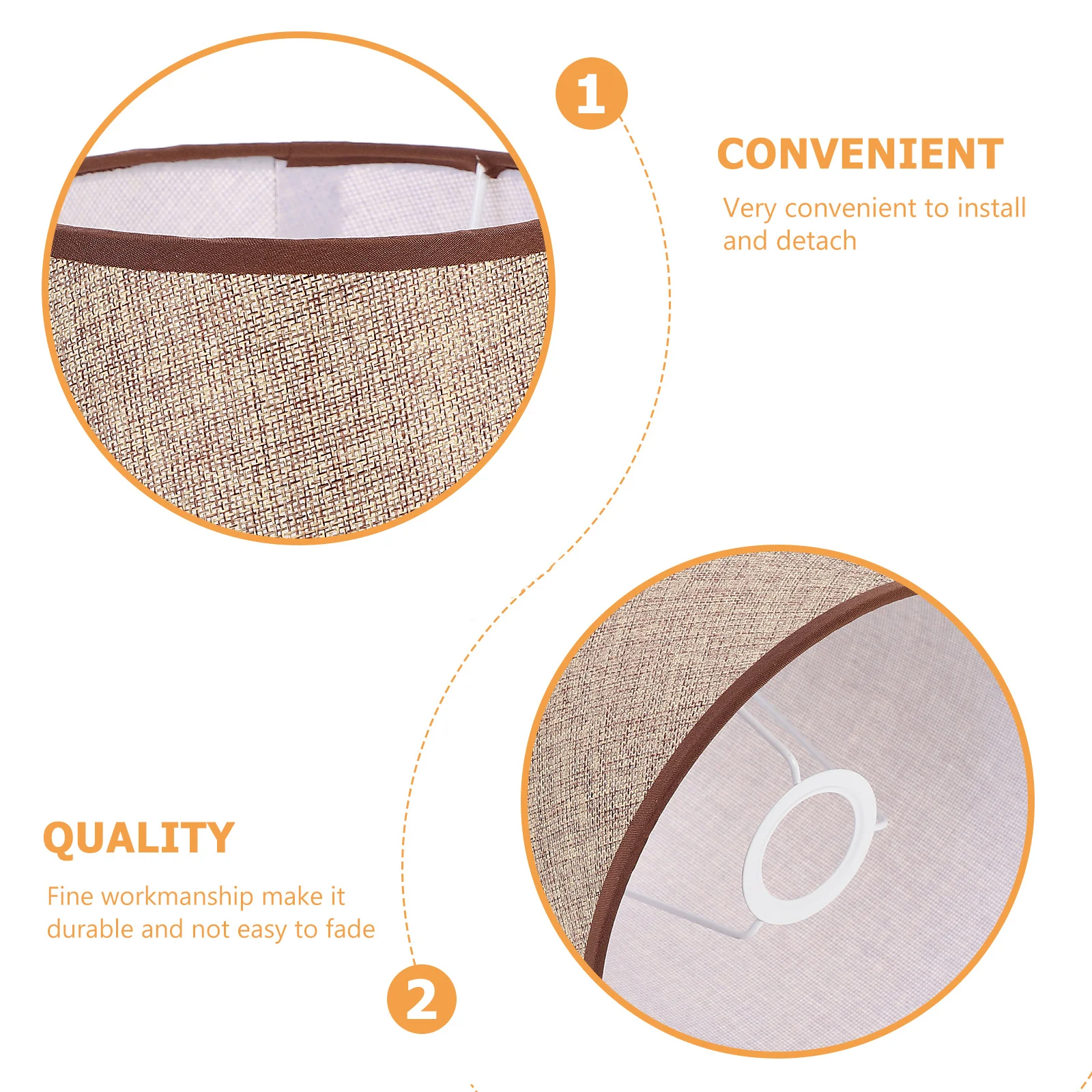 

Lampshade Housing Creative Bedroom Shell Cloth Light Cover Fabric-wrapped Shades Iron