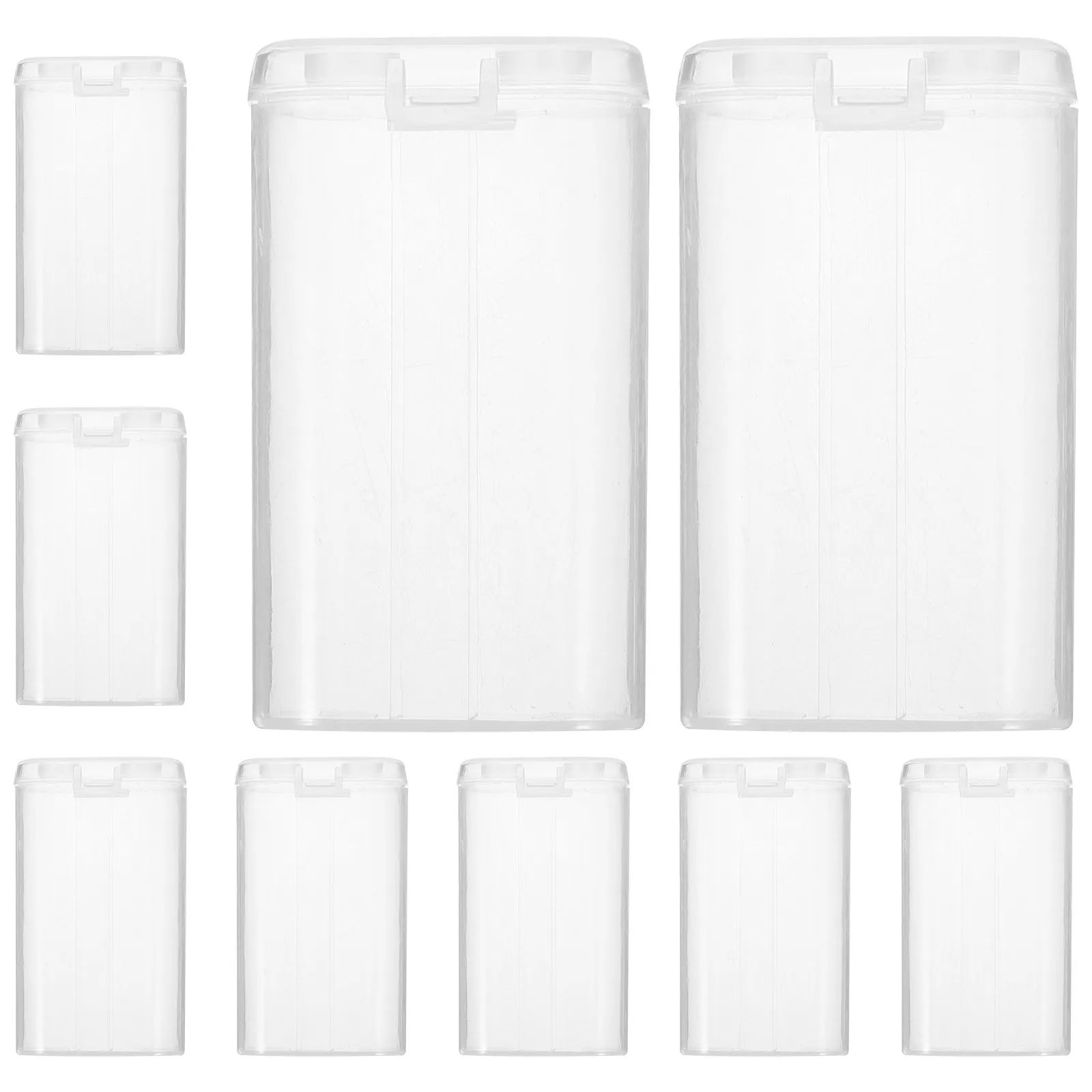 10Pcs Battery Box Organizer Plastic Battery Storage Case Compact Portable Electronic Accessories Box Impact Resistant Dust Proof