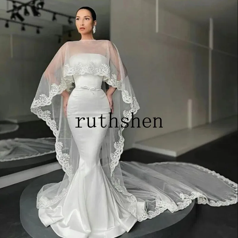 

Длинные свадебные накидки, шаль с аппликациями, кружевные края, вечерняя накидка, свадебные аксессуары, женские накидки по индивидуальному заказу