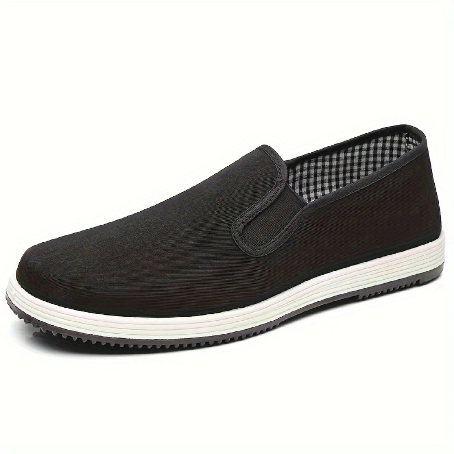 Mens Lightweight Canvas Slip-On Shoes - Breathable, Comfortable, and Flexible for Outdoor Walking, Driving, Martial Arts, Kung F