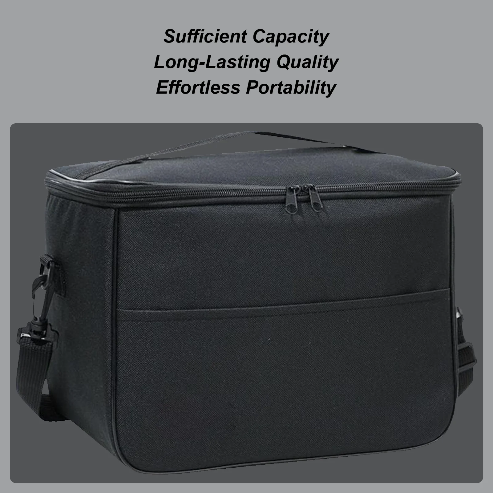 

Изолированная сумка для обеда Большой изолированный ланч-бокс для взрослых Сумка-холодильник Многоразовый герметичный контейнер для еды с плечевым ремнем Водонепроницаемый