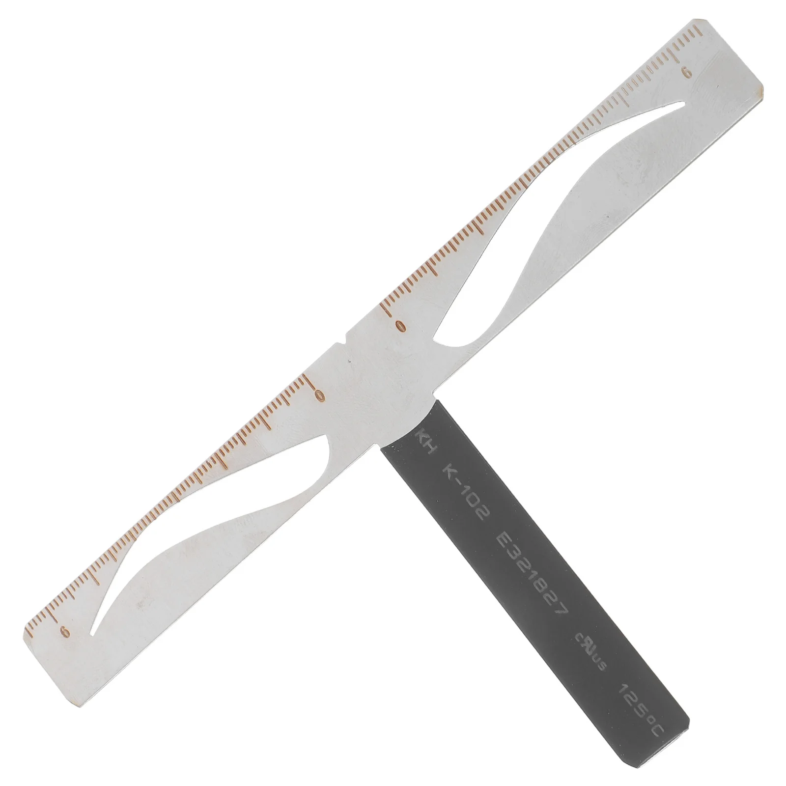 Régua de estêncil de sobrancelha reutilizável, modelo de sobrancelha feminino, ferramenta de medição de três pontos para sobrancelhas simétricas naturais, maquiagem de tatuagem