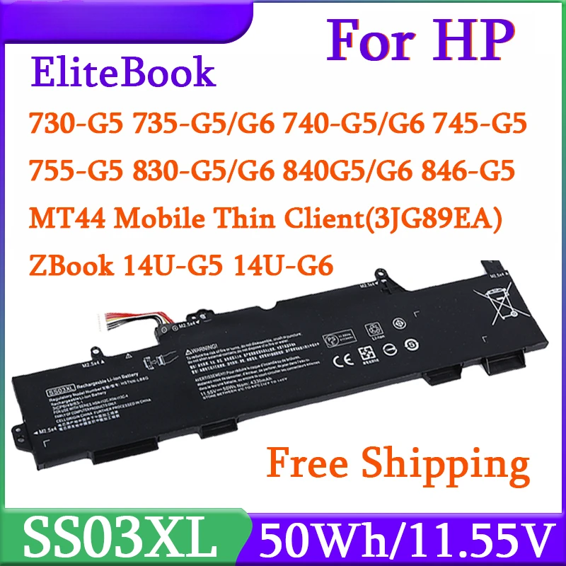 

SS03XL Laptop Battery For HP EliteBook 730 735 740 745 755 830 840 846 G5 G6 ZBook 14u G5 HSN-I12C HSN-I13C-4 HSN-I13C-5 HSTNN-L