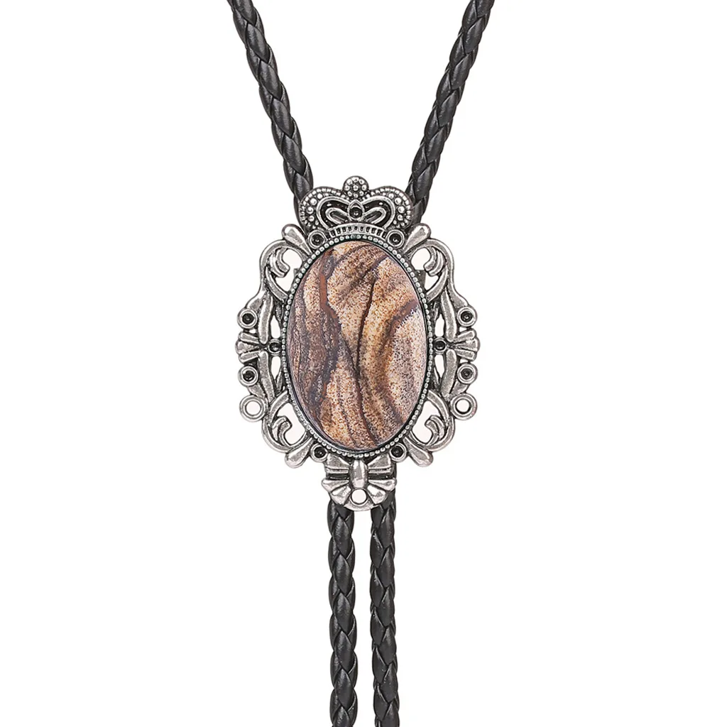 Gravata De Couro Multicolor, Bolo Gravata, Vaqueiro Ocidental, Opala, Rodeio