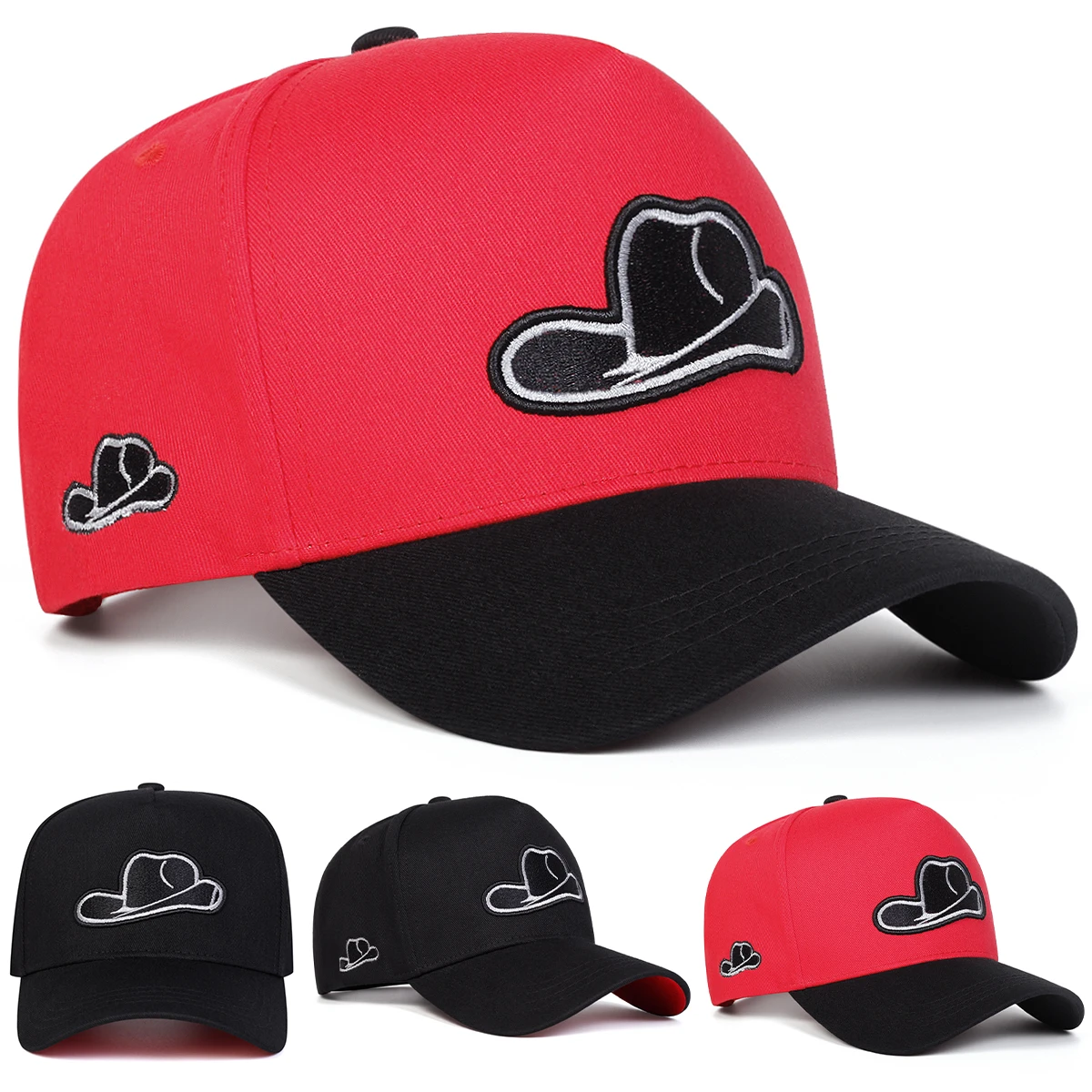 Unisex-Mütze, bestickte Baseballkappen, Frühling und Herbst, für den Außenbereich, verstellbare Freizeithüte, Sonnenschutzhut, Sportkappe – Detail 1