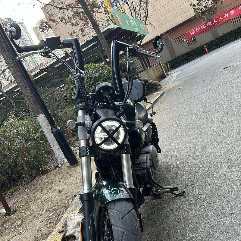 Motorcycle 2 inches thick handle Ape Hanger handlebar compatible Modified handlebars For KEEWAY-BENDA V302C BENDA Chinchilla 300