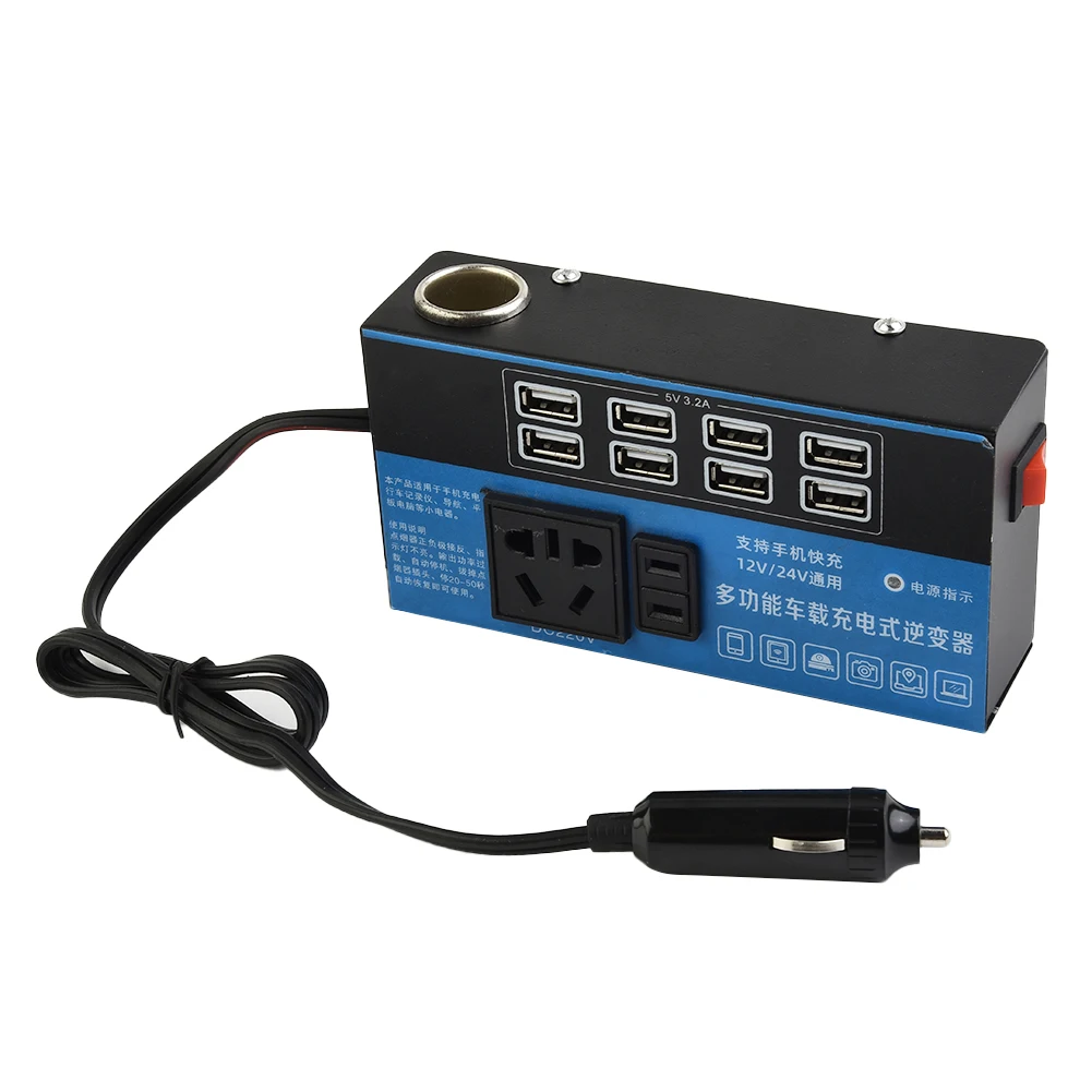 

Power Supply Power Inverter Battery Converter DC 12V/24V To DC 110V/220V Vehicle Battery Converter Voltage Transformer