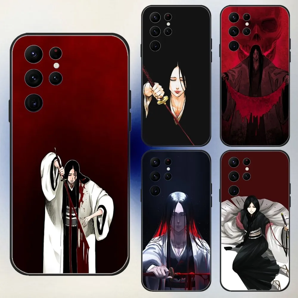 Unohana Retsu B-BleachS Phone Case For Samsung S24,23,22,30,21,10,9,Ultra,Plus,Lite,FE,5G Black Soft Case