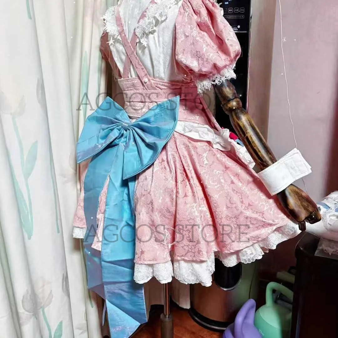 AGCOS مخصص Vtuber ساكونا تأثيري حلي امرأة ملابس عيد الميلاد خادمة فستان ازياء تأثيري