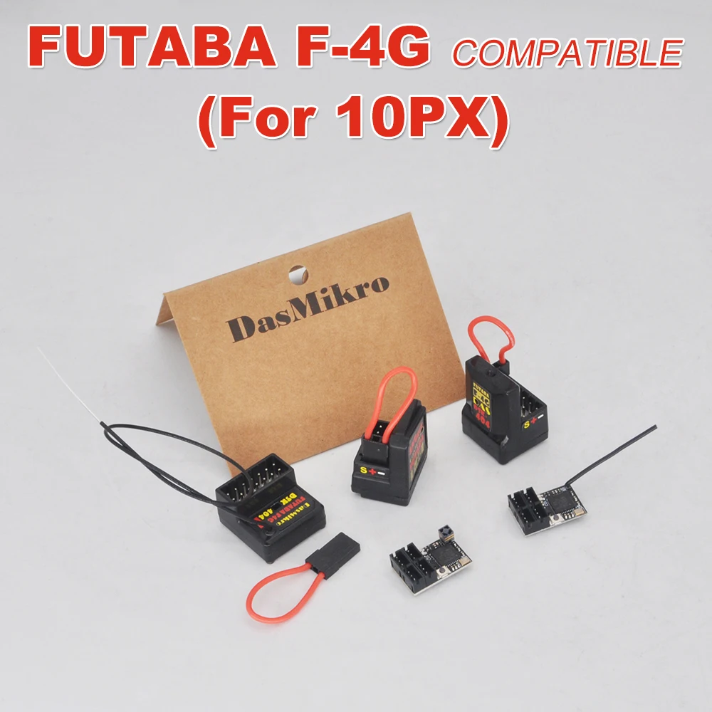 

FUTABA F-4G Mini Standard Compatibe 4CH Receiver SUPER RESPONSE For RC 10PX Transmitter Racing Car Model