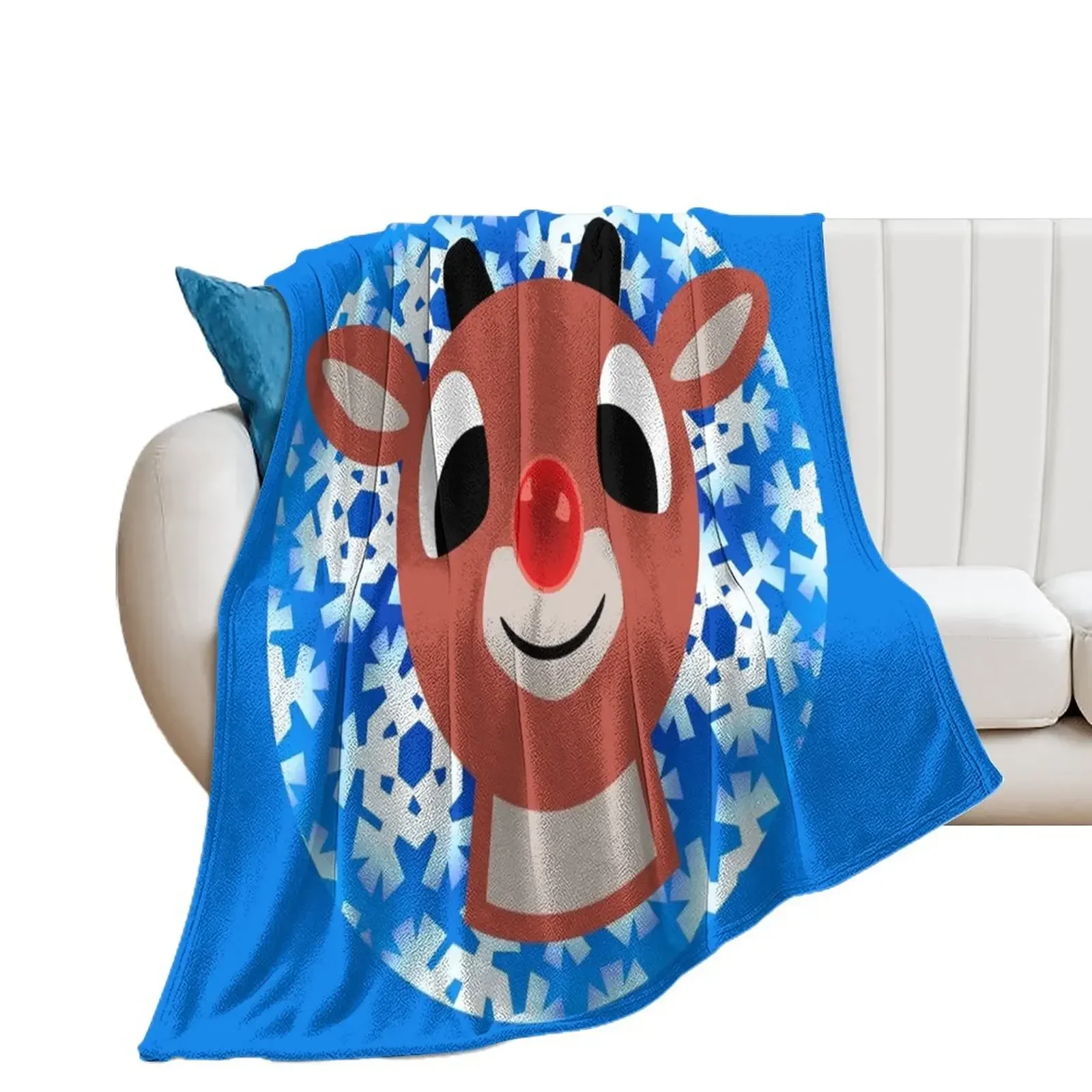 Hello Rudolph Throw Blanket Fashion Sofas Sofa Throw Flannels Plush Blankets