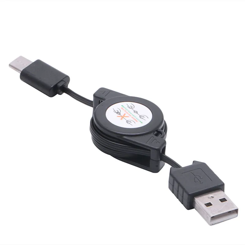 USB Type C Cable, Retractable USB C to USB Charging Cable RetractableType C/Fast USB Cord for Cellphone PC