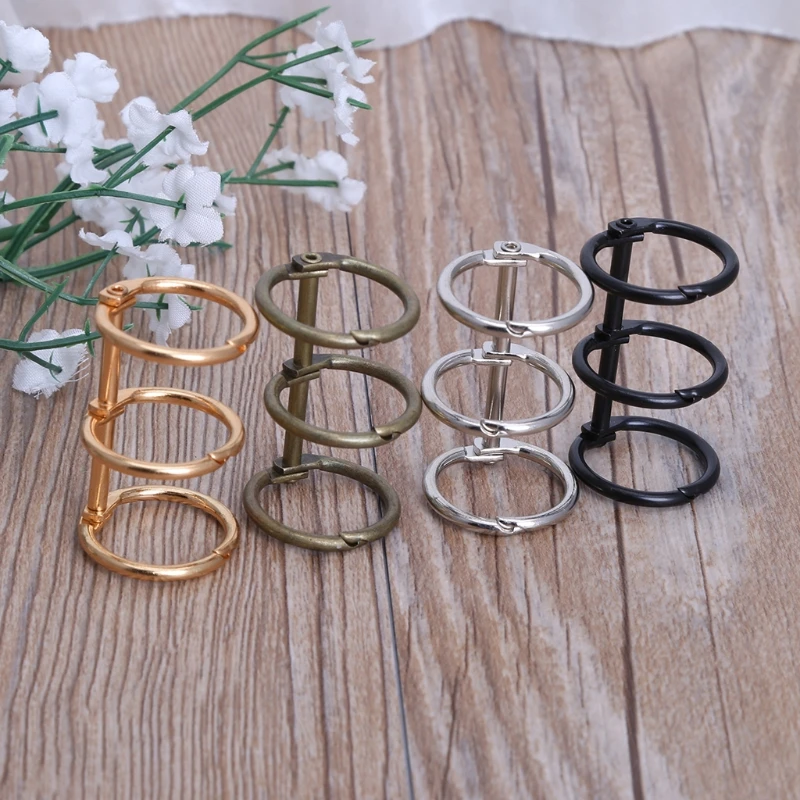 DIY Metallclip mit 3 Löchern, Ring für Notizbuch, lose Blätter, Tagebuch, Fotoalbum, Bindung